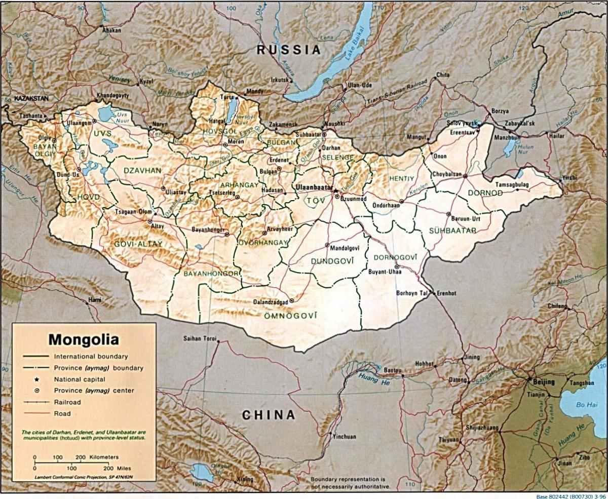 Mongolei Landkarte