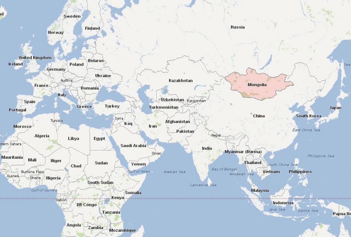 Karte von der Mongolei Landkarte Asien