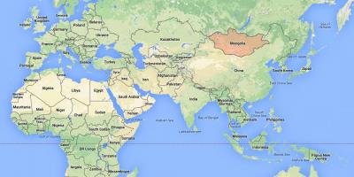 Weltkarte der Mongolei