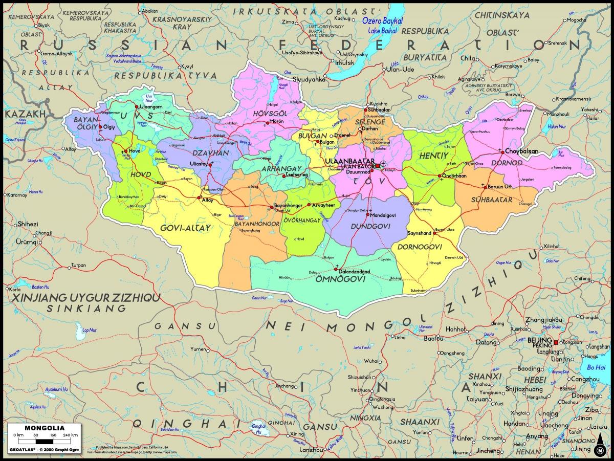 Karte Von Mongolei 