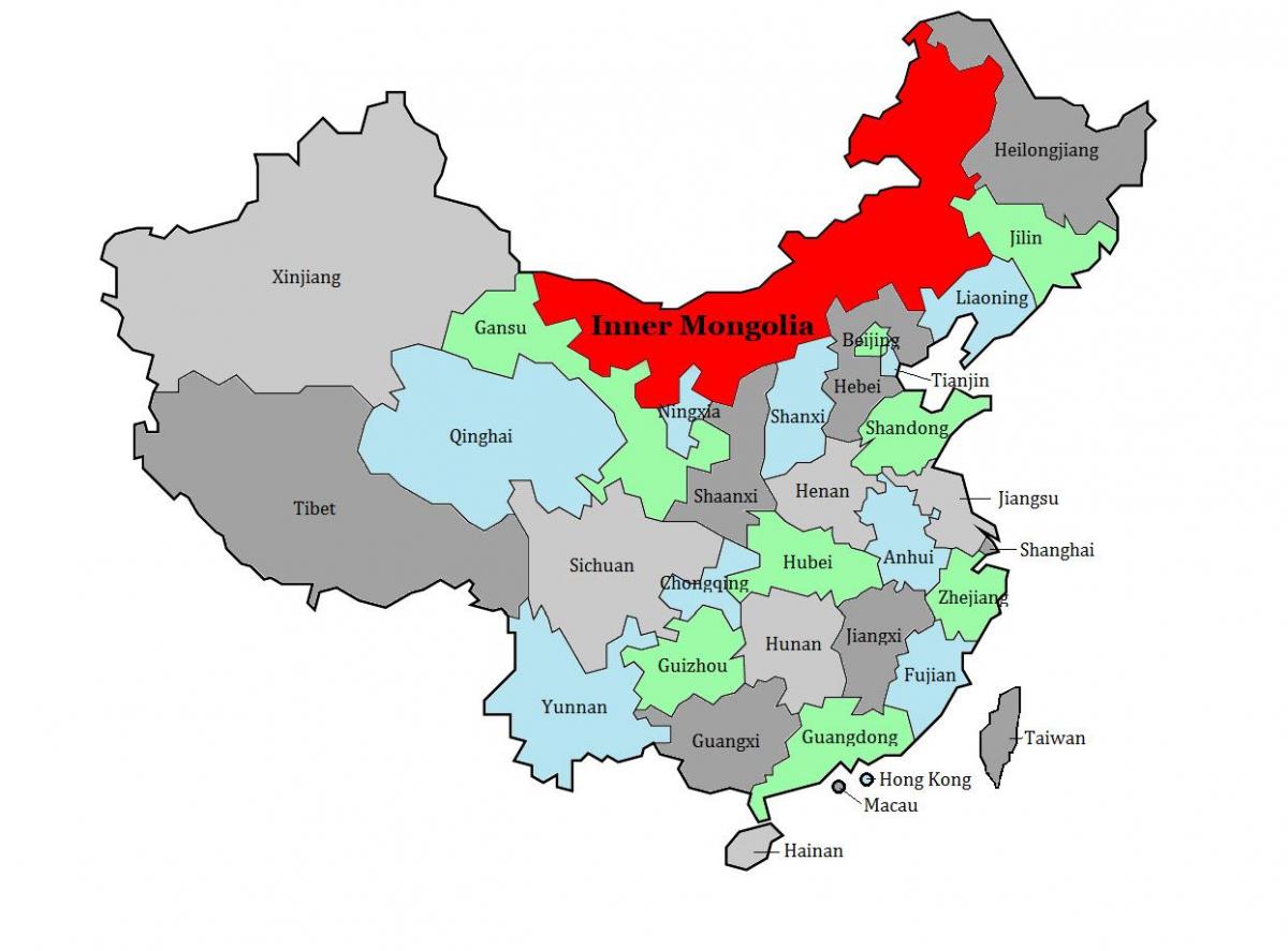 Karte von Mongolei region