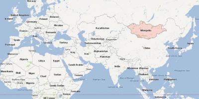 Karte von der Mongolei Landkarte Asien