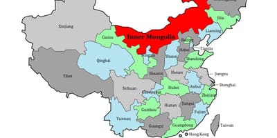 Karte von Mongolei region
